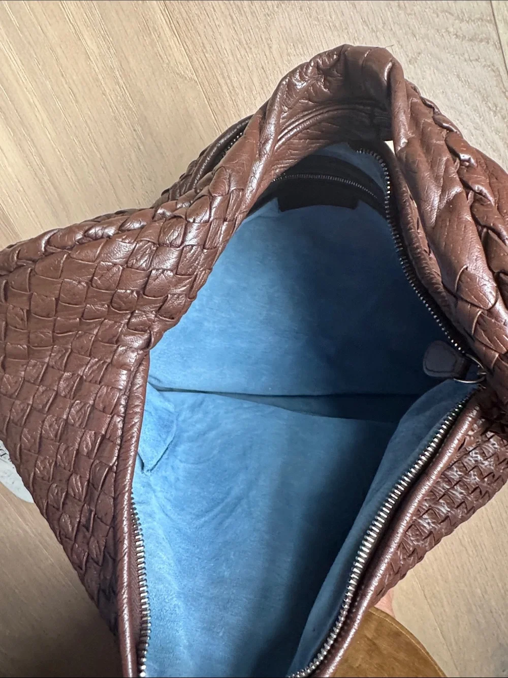Bottega Veneta Veneta Hobo Intrecciato Bag, Choc Brown, Medium Lambskin Leather
